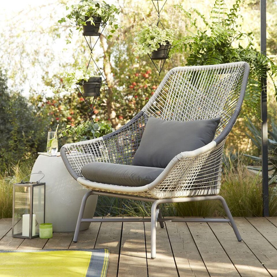 Huron Outdoor Lounge Chair & Cushion west elm Australia